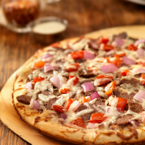 Pizza Döner mit Dönerfleisch und Soße – Döner am Markt